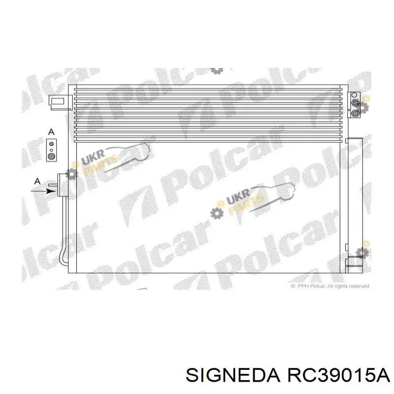 Радиатор кондиционера 55038003AE Market (OEM)