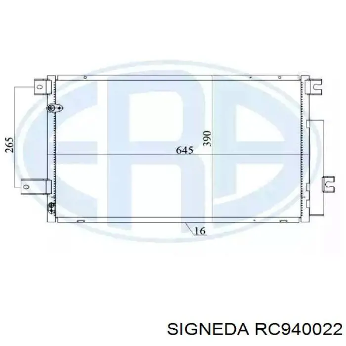 RC940022 Signeda радиатор кондиционера