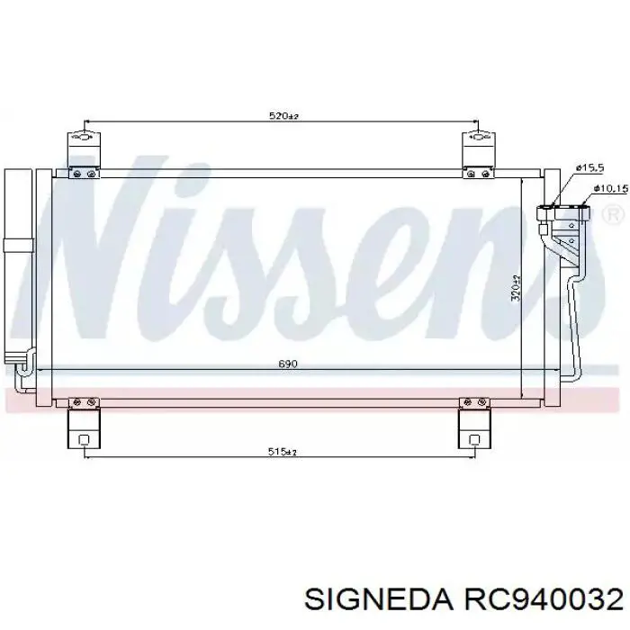 Радиатор кондиционера RC940032 Signeda