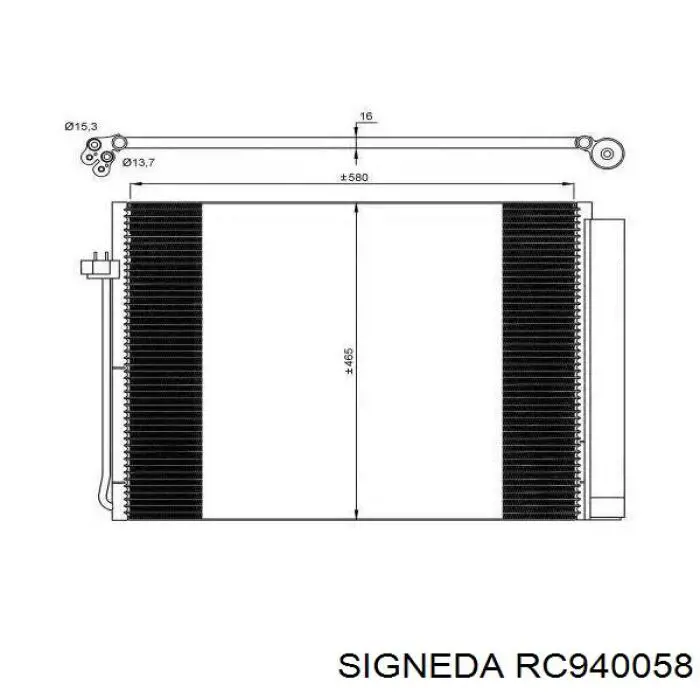 RC940058 Signeda радиатор кондиционера