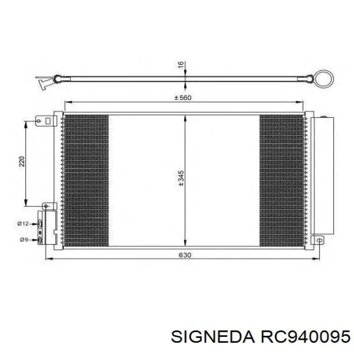 Радиатор кондиционера Лянча Дельта 3 (Lancia Delta)