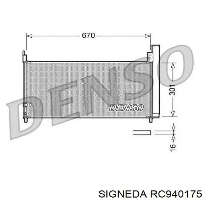 Радиатор кондиционера RC940175 Signeda