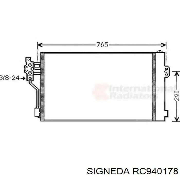 RC940178 Signeda радиатор кондиционера