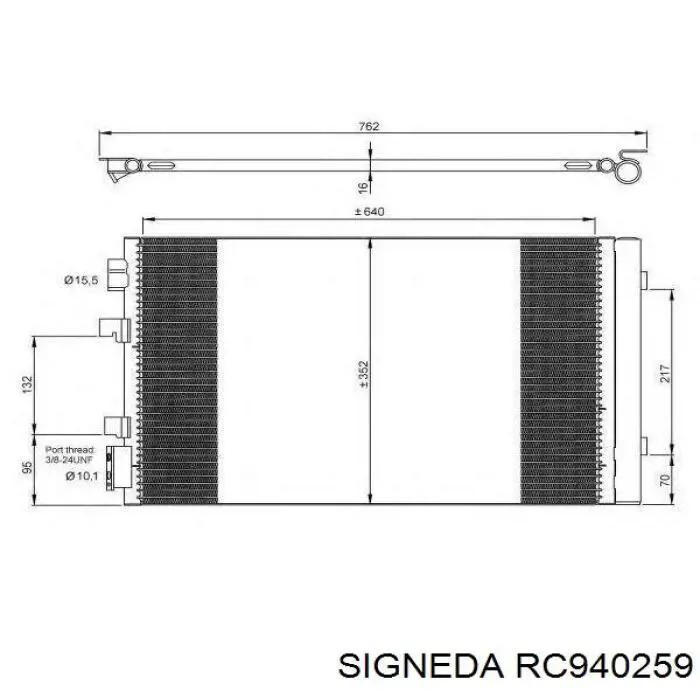 RC940259 Signeda радиатор кондиционера