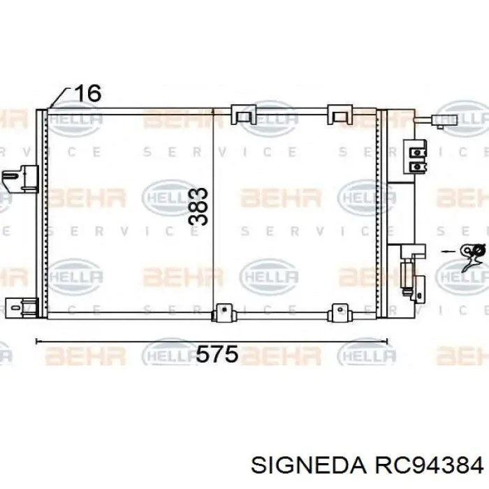 Радиатор кондиционера 9130610 General Motors