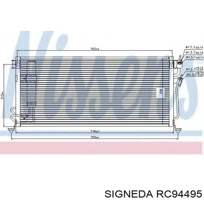 Радиатор кондиционера FP48K248NS Nissens