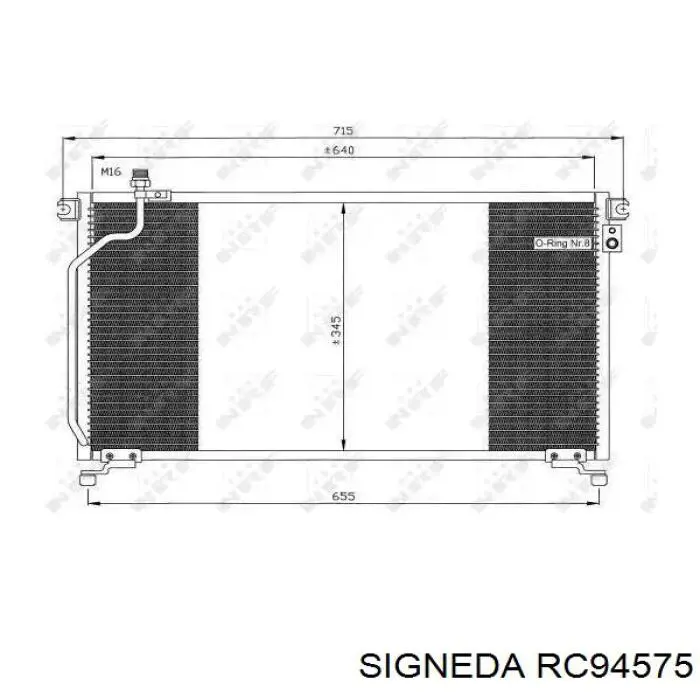 RC94575 Signeda радиатор кондиционера