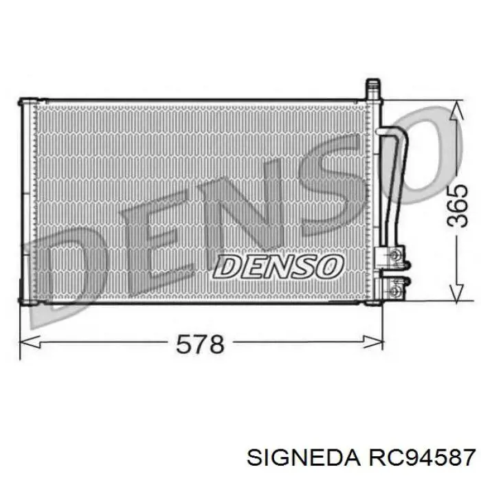 Радиатор охлаждения кондиционера Signeda RC94587