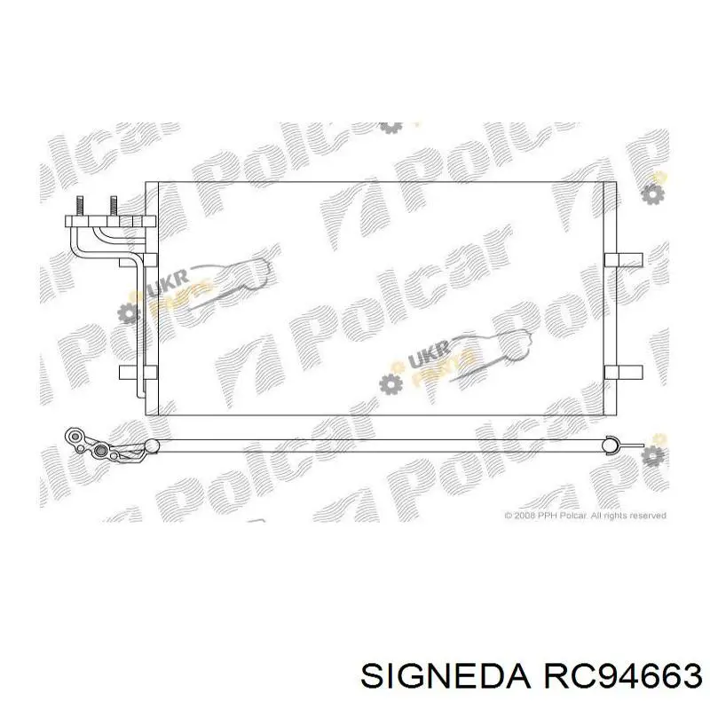 Конденсатор кондиционера Signeda RC94663 цена, от 66.78 USD