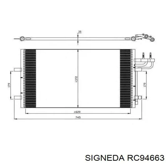 Купить RC94663 Signeda Радиатор системы охлаждения кондиционера