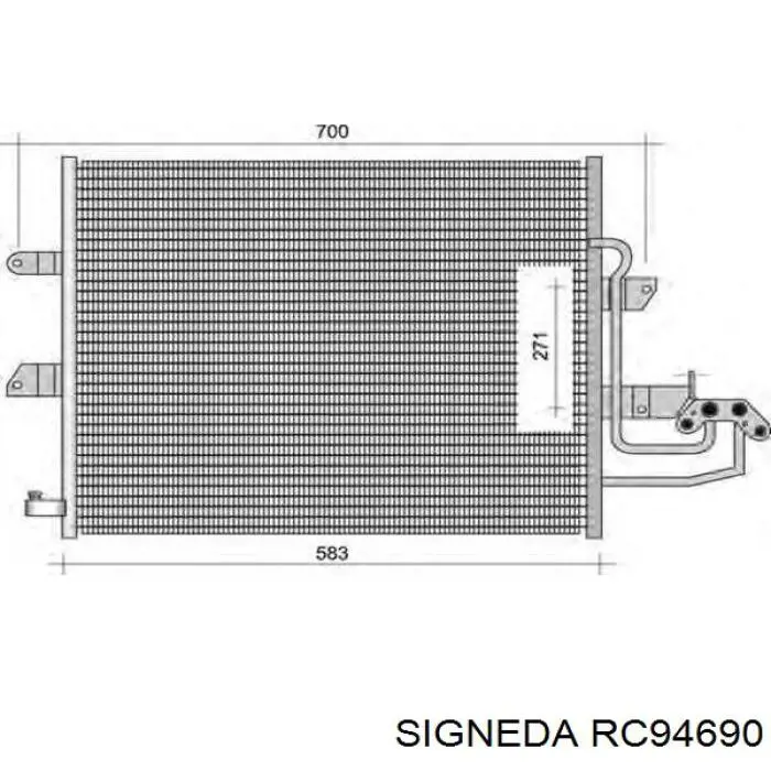 Радиатор кондиционера RC94690 Signeda