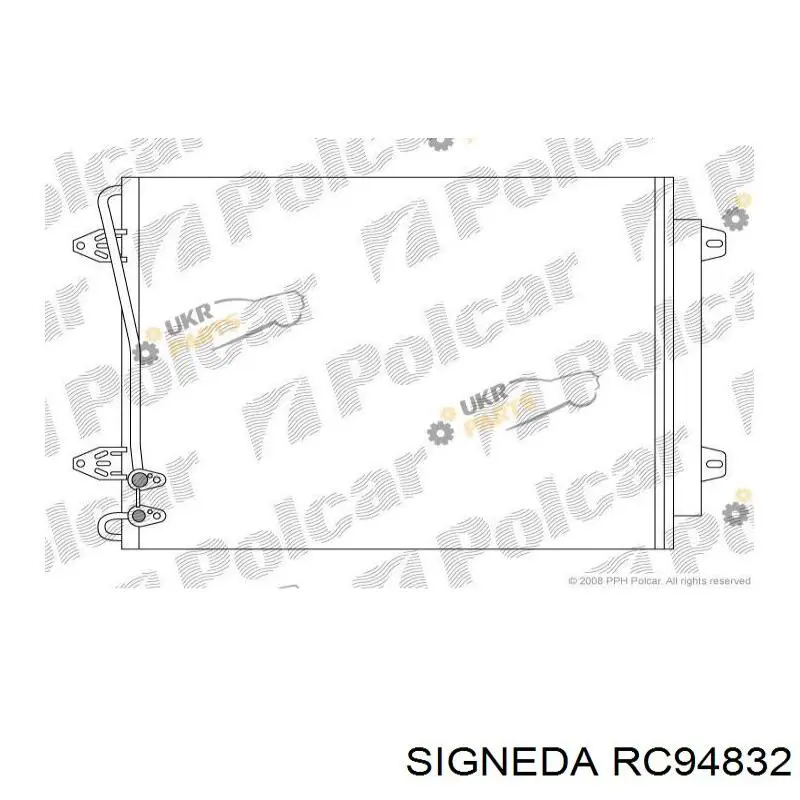Конденсатор кондиционера Signeda RC94832 цена, от 74.69 USD