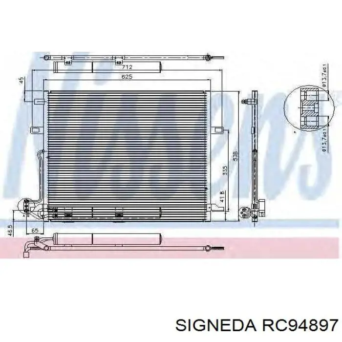 5045K8C1 Polcar радиатор кондиционера