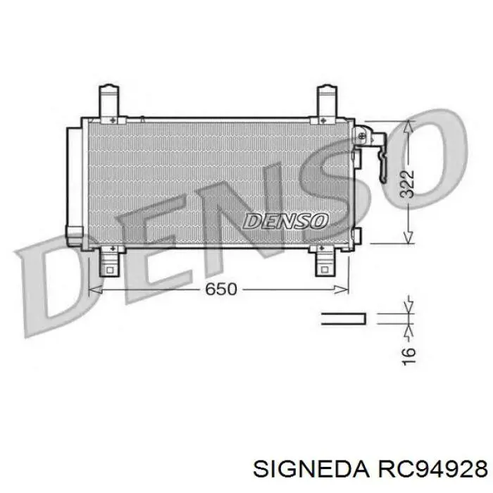 Купить RC94928 Signeda Радиатор системы охлаждения кондиционера