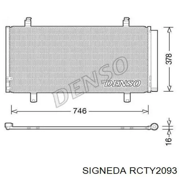 Радиатор кондиционера RCTY2093 Signeda