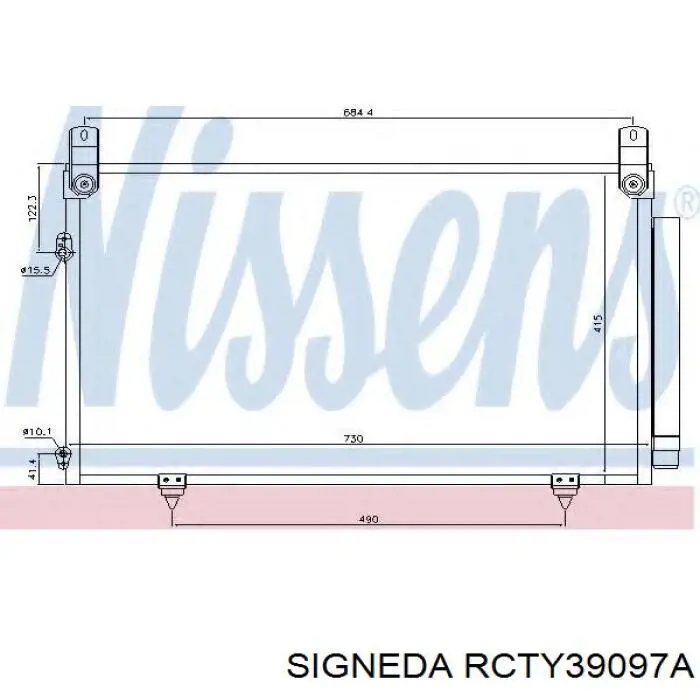 Радиатор кондиционера RCTY39097A Signeda