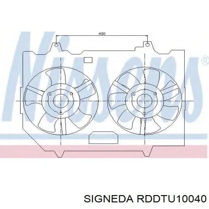 Диффузор радиатора охлаждения, в сборе с мотором и крыльчаткой на Nissan X-Trail T30