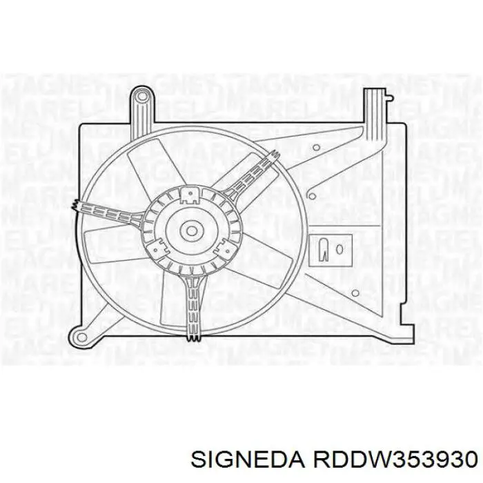 RDDW353930 Signeda вентилятор (крыльчатка радиатора кондиционера)