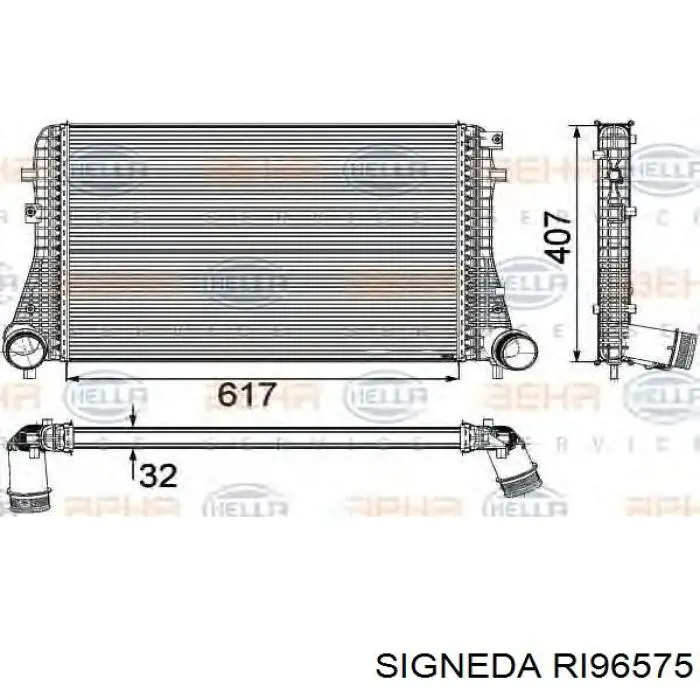RI96575 Signeda Охладитель наддувочного воздуха