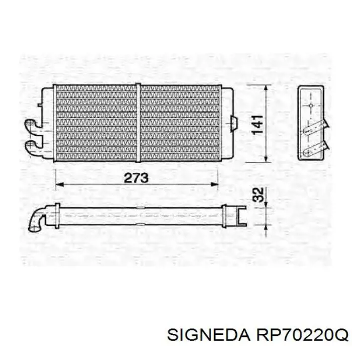 RP70220Q Signeda радиатор печки