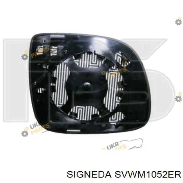 Зеркальный элемент зеркала заднего вида правого SVWM1052ER Signeda