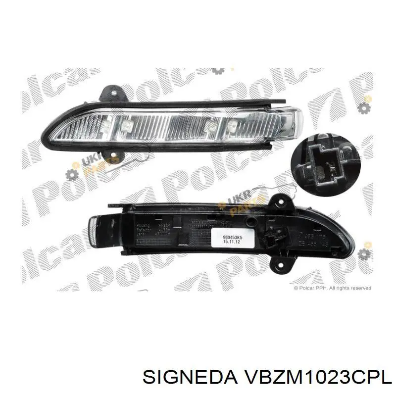Указатель поворота зеркала, левый Signeda VBZM1023CPL цена, от 44.87 USD