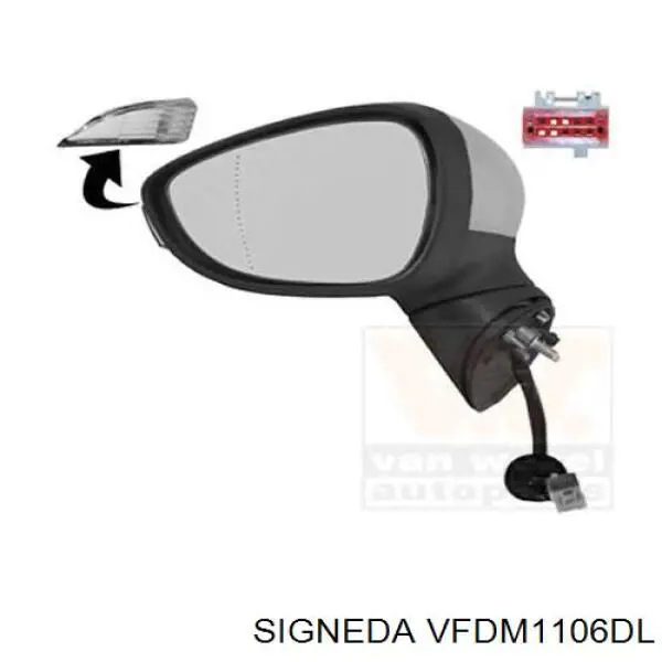 Накладка левого бокового зеркала FPS FP2810M11 цена, от 7.48 USD