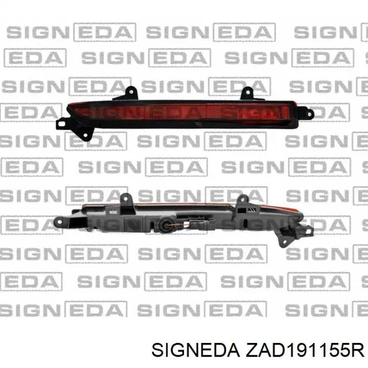 ZAD191155R Signeda lanterna do pára-choque traseiro direito