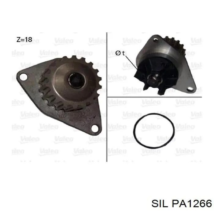 Bomba de agua PA1266 SIL