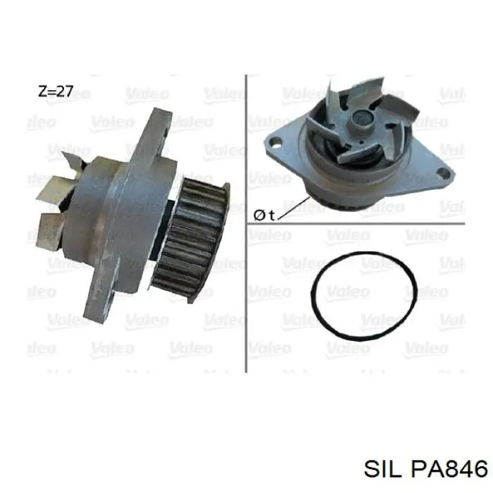 PA846 SIL Насос водяной