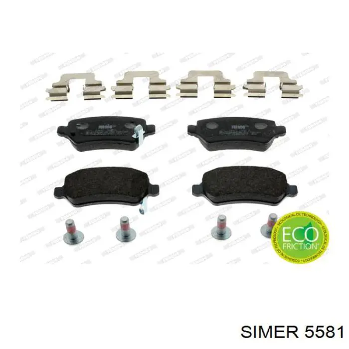 5581 Simer колодки тормозные передние дисковые