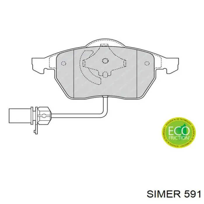 Передние тормозные колодки 591 Simer