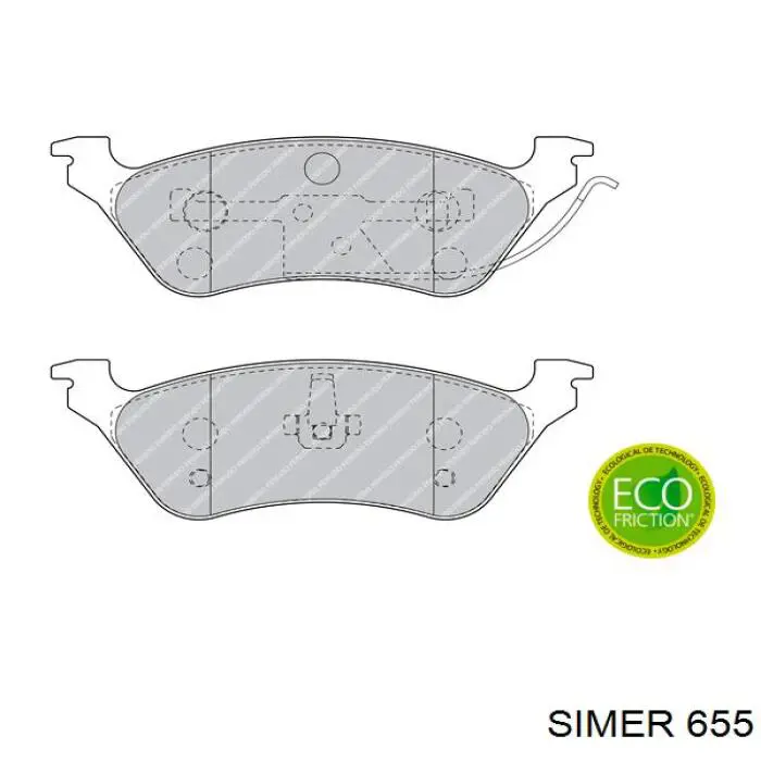 Передние тормозные колодки 655 Simer