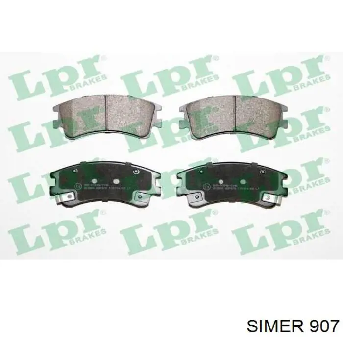 907 Simer колодки тормозные передние дисковые