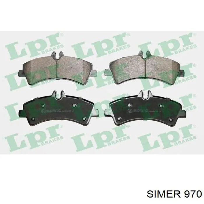 970 Simer колодки тормозные задние дисковые
