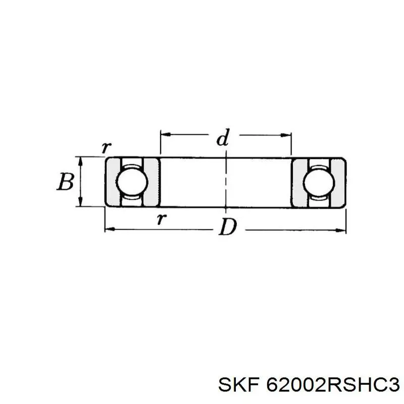 62002RSHC3 SKF Подшипники стартера