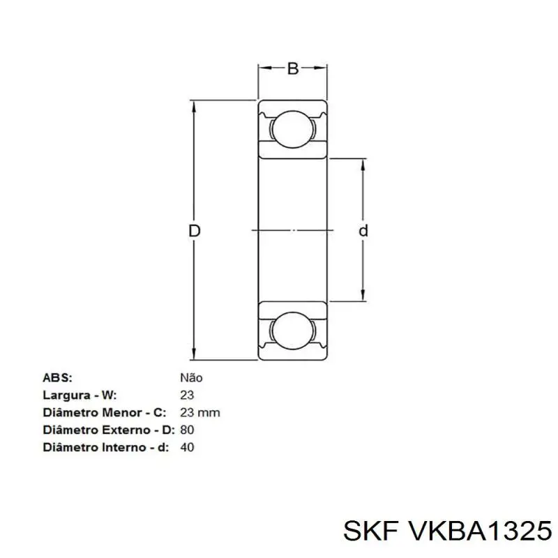 VKBA1325 SKF подшипник ступицы задней