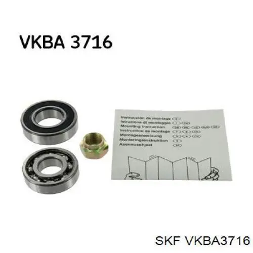 Cojinete de rueda trasero VKBA3716 SKF