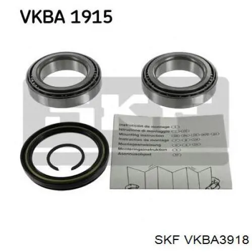 Подшипник ступицы передней внутренний VKBA3918 SKF