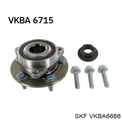 Cubo de rueda trasero VKBA6666 SKF