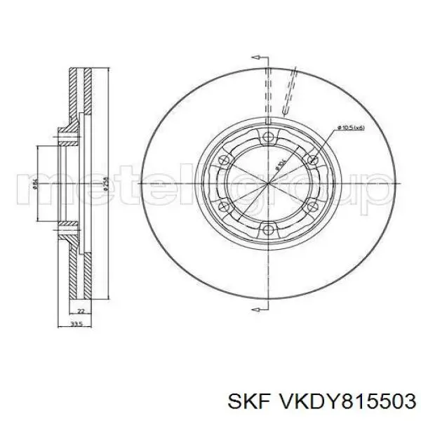 Наконечник рулевой тяги, внутренний SKF VKDY815503