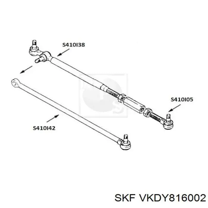 Накінечник рульової тяги, зовнішній VKDY816002 SKF