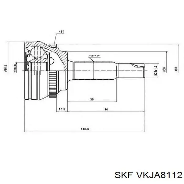 Шарнир угловых скоростей внутренний передний SKF VKJA8112 цена, от 44.30 USD