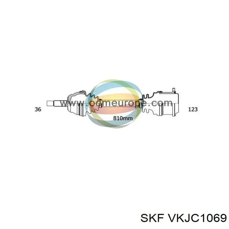 Привод передний правый SKF VKJC1069 цена, от 174.44 USD