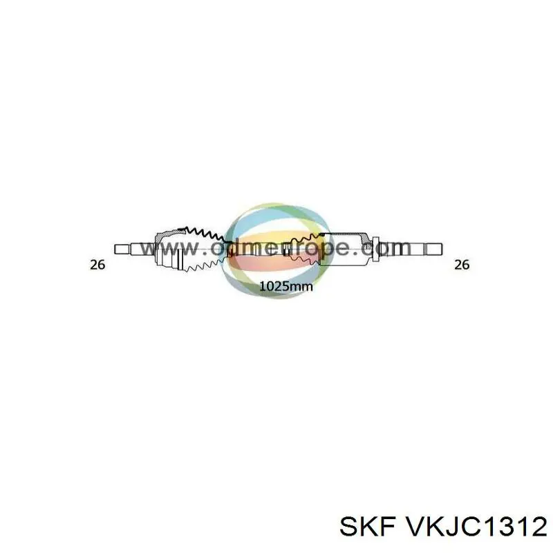 Полуось (привод) передняя правая VKJC1312 SKF