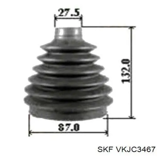 VKJC3467 SKF Полуось передняя левая