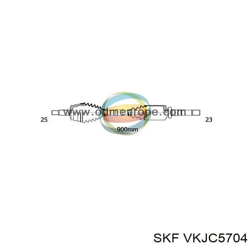 VKJC5704 SKF полуось (привод передняя правая)