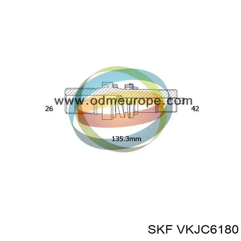 Промвал SKF VKJC6180 цена, от 48.88 USD