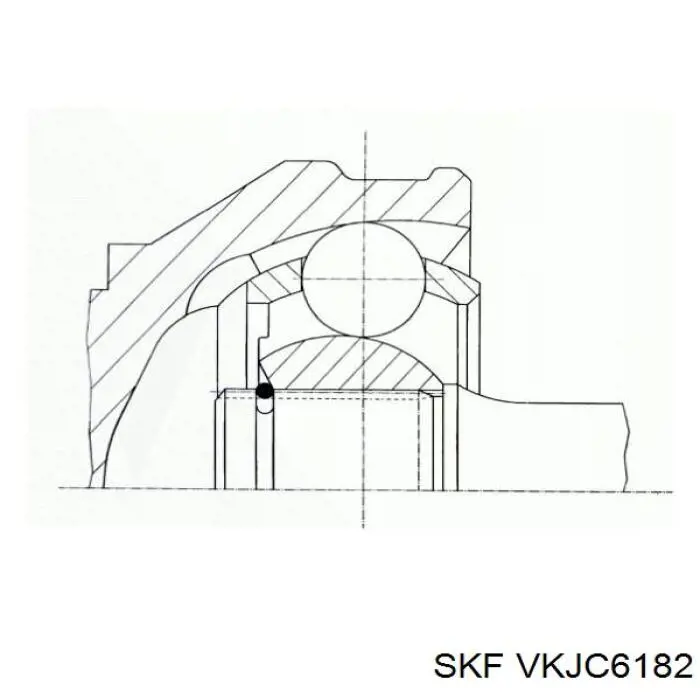 Полуось (привод) передняя правая VKJC6182 SKF