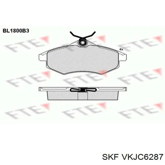 VKJC6287 SKF semieixo (acionador dianteiro direito)